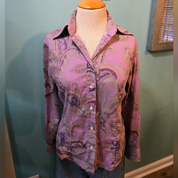 Etro Other - Etro Lavendar Paisley Button Down Men's Shirt